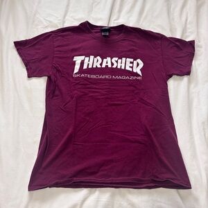 Thrasher Maroon Skateboard Magazine T-Shirt